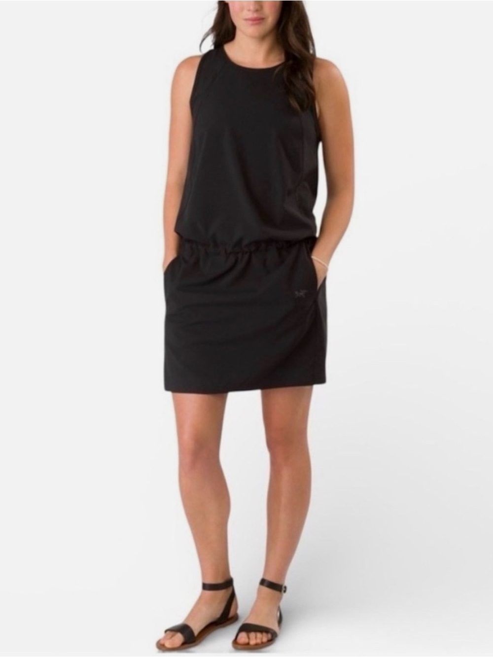 Arc'teryx Contenta black sleeveless elastic waist mini dress size medium